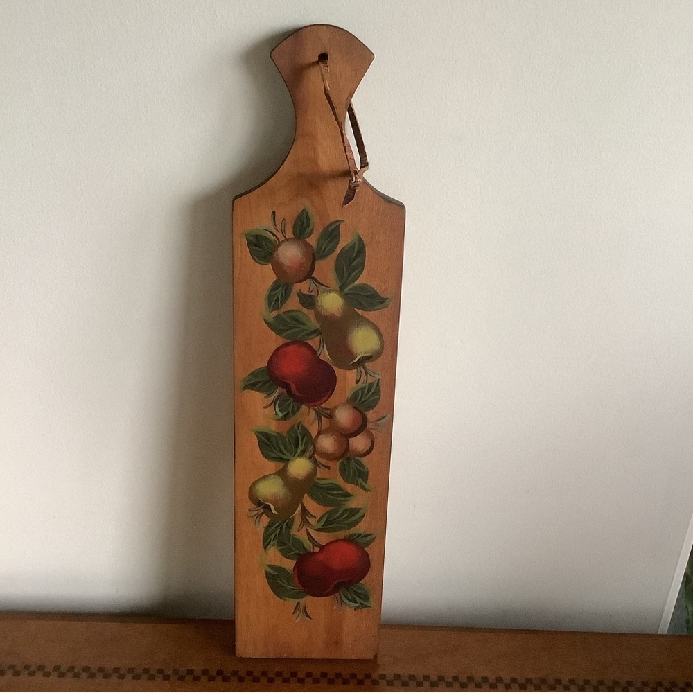 Wood Board Hand Decorated by Tom Fitz-Simons of Vermont